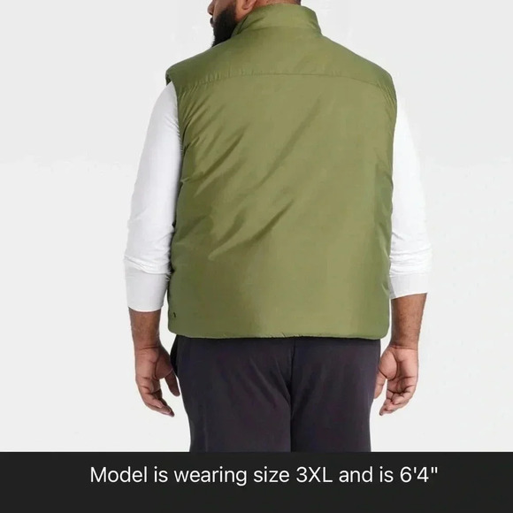 XL Puffer Vest Men’s Green All in Motion - Picture 2 of 8
